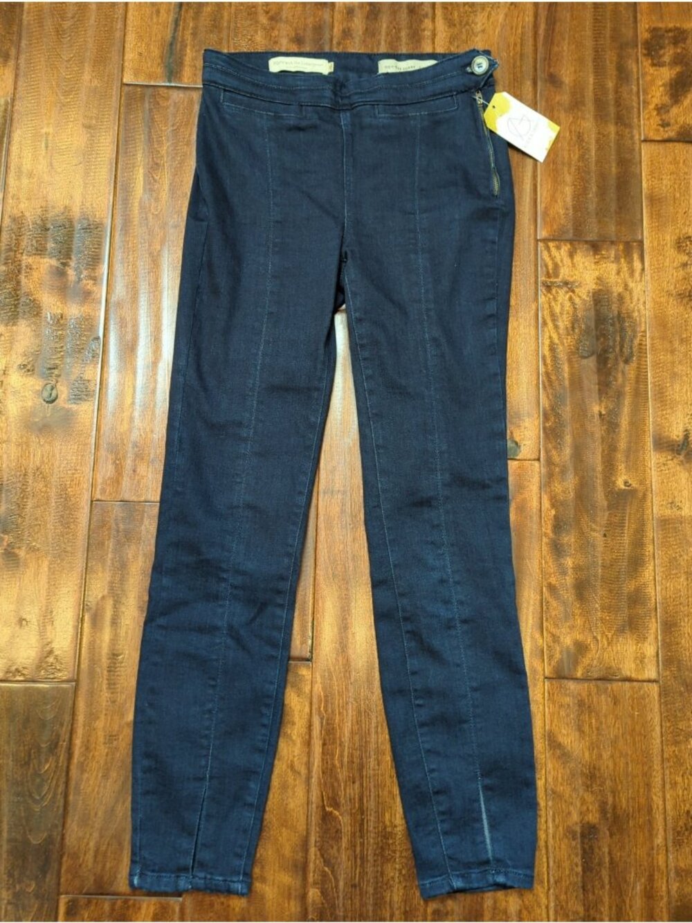 Pilcro & The Letterpress Anthropologie Dark Wash High Rise Skinny Jeans, Size 25